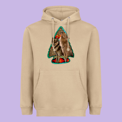 Howling Wolves Arrowhead Heavyweight Hoodie Designed By Jasminsmagicworld