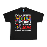 Black LIL Autism Mom Urban Heavy Tee - CowhideDigitalArt
