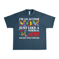 Midnight Navy LIL Autism Mom Urban Heavy Tee - CowhideDigitalArt