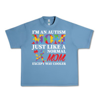 Pebble Blue LIL Autism Mom Urban Heavy Tee - CowhideDigitalArt