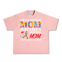 Salmon LIL Autism Mom Urban Heavy Tee - CowhideDigitalArt
