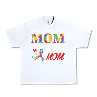 White LIL Autism Mom Urban Heavy Tee - CowhideDigitalArt