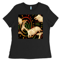 Black african ethnic animal seamless pattern Ladies Tee - BundleAndBundleShop