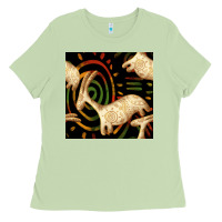 Matcha african ethnic animal seamless pattern Ladies Tee - BundleAndBundleShop