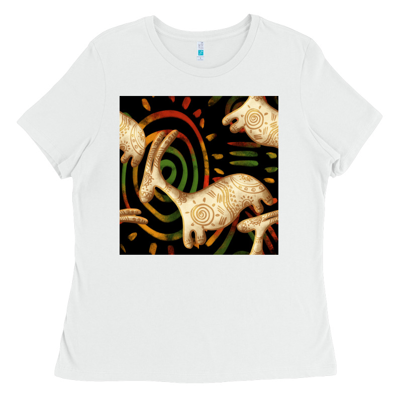 African Ethnic Animal Seamless Pattern Ladies Tee by BundleAndBundleShop | Teevron