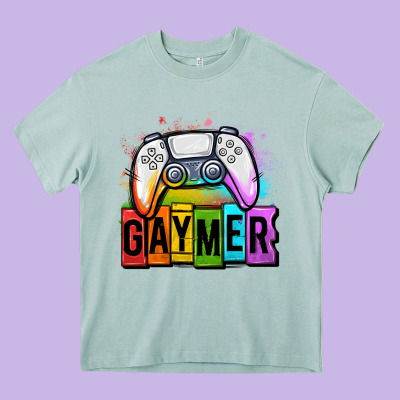 Gaymer Lgbtq Gaming Heavy Core Tee Designed By Oliviacreatesart