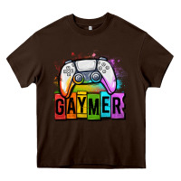 Chocolate Brown gaymer lgbtq gaming Heavy Core Tee - OliviaCreatesArt