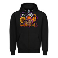 Black basketball hearts Zipper Hoodie - Jasminsmagicworld