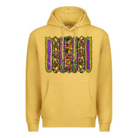 Antique Gold mardi gras fleur de lis mask leopard glitter  brushstrokes Premium Hoodie - Artiststas