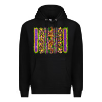 Black mardi gras fleur de lis mask leopard glitter  brushstrokes Premium Hoodie - Artiststas