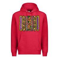 Cardinal mardi gras fleur de lis mask leopard glitter  brushstrokes Premium Hoodie - Artiststas