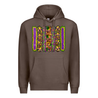 Coffee mardi gras fleur de lis mask leopard glitter  brushstrokes Premium Hoodie - Artiststas