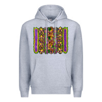 Heather Grey mardi gras fleur de lis mask leopard glitter  brushstrokes Premium Hoodie - Artiststas