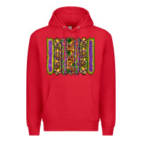 Red mardi gras fleur de lis mask leopard glitter  brushstrokes Premium Hoodie - Artiststas