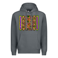 Rock mardi gras fleur de lis mask leopard glitter  brushstrokes Premium Hoodie - Artiststas