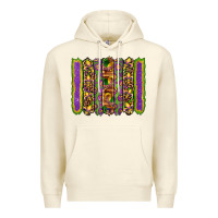 Sandshell mardi gras fleur de lis mask leopard glitter  brushstrokes Premium Hoodie - Artiststas