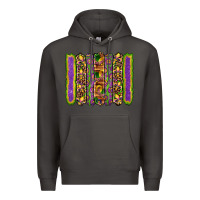 Smoke mardi gras fleur de lis mask leopard glitter  brushstrokes Premium Hoodie - Artiststas