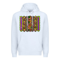 White mardi gras fleur de lis mask leopard glitter  brushstrokes Premium Hoodie - Artiststas
