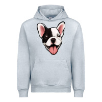 Heather Grey French Bulldog Urban Hoodie - Jasminsmagicworld