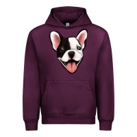 Mauve Wine French Bulldog Urban Hoodie - Jasminsmagicworld