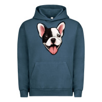 Pigment Midnight Navy French Bulldog Urban Hoodie - Jasminsmagicworld