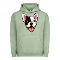 Pigment Oil Green French Bulldog Urban Hoodie - Jasminsmagicworld