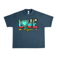 Midnight Navy Love Mom Urban Heavy Tee - CowhideDigitalArt