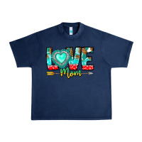 Navy Love Mom Urban Heavy Tee - CowhideDigitalArt