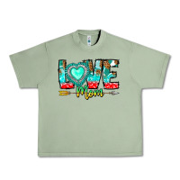 Oil Green Love Mom Urban Heavy Tee - CowhideDigitalArt