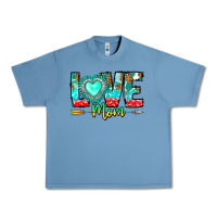 Pebble Blue Love Mom Urban Heavy Tee - CowhideDigitalArt