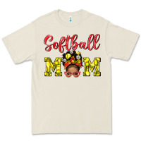 Bone softball mom  and afro messybun mom bbs Premium Tee - BundleAndBundleShop