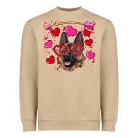 Mushroom valentine's german shepherd Heavyweight Sweatshirt - RanaPortraitStore