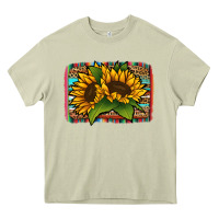 Mossy sunflower serape leopard background Heavy Core Tee - Jasminsmagicworld