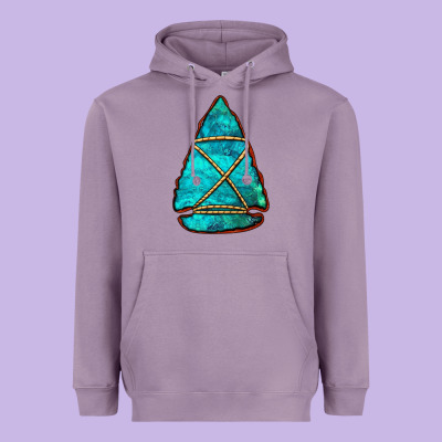 Turquoise Arrowhead Heavyweight Hoodie Designed By Jasminsmagicworld