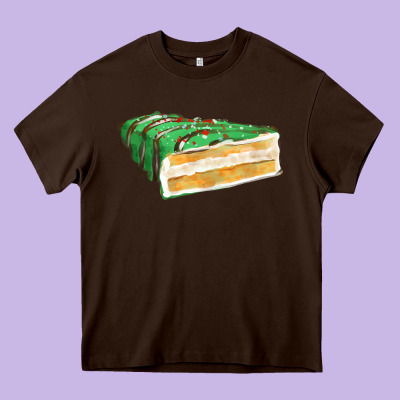 Green Christmas Cake Fa Element 1 Heavy Core Tee Designed By Fadigitalartstudio