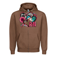 Chestnut rn registered nurse hearts Zipper Hoodie - Jasminsmagicworld