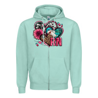 Seafoam rn registered nurse hearts Zipper Hoodie - Jasminsmagicworld