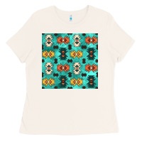 Bone native american aztec seamless pattern 3 Ladies Tee - BundleAndBundleShop