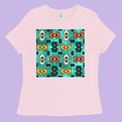 Native American Aztec Seamless Pattern 3 Ladies Tee Designed By Bundleandbundleshop