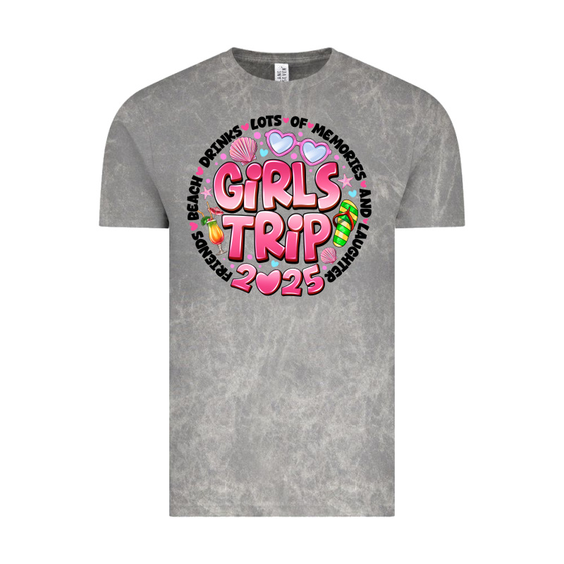 Grils Trip 2025 Vintage Tee by CowhideDigitalArt | Teevron