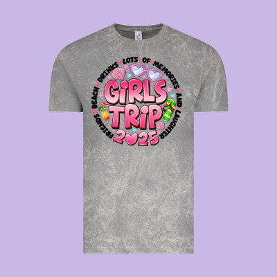 Grils Trip 2025 Vintage Tee Designed By Cowhidedigitalart