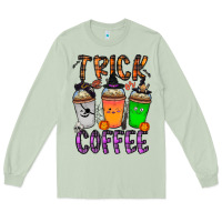 Matcha trick or coffee Long Sleeve Tee - CowhideDigitalArt