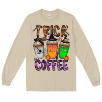 Mushroom trick or coffee Long Sleeve Tee - CowhideDigitalArt