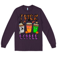 Plum trick or coffee Long Sleeve Tee - CowhideDigitalArt