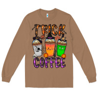 Toasted Coconut trick or coffee Long Sleeve Tee - CowhideDigitalArt