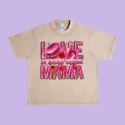 Love Is Being Called Mama Urban Heavy Tee Designed By Cowhidedigitalart