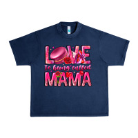 Navy Love is Being Called Mama Urban Heavy Tee - CowhideDigitalArt
