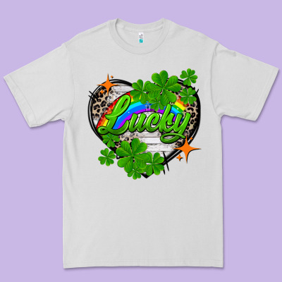 Lucky Heart St. Patricks Day Premium Tee Designed By Fadigitalartstudio
