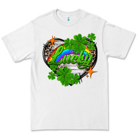 White lucky heart St. Patricks Day Premium Tee - FaDigitalArtStudio