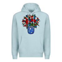 Blue Mist Patriotic Sunflower in a Jar Premium Hoodie - Jasminsmagicworld